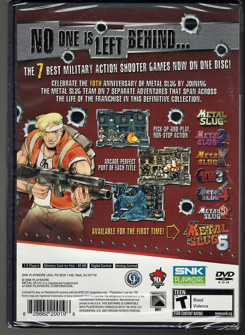 Metal Slug Anthology ROM, PS2 Game