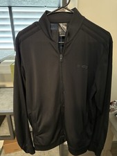 Adidas Mens Essentials Warm-Up 3-Stripes Track Jacket Zip Up Black Size Medium