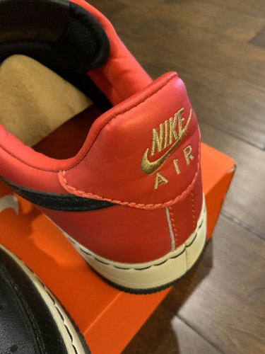 2006 Nike Air Force 1 Low Inside Out Edition Black Red Max Orange Size 10.5 - Picture 9 of 12