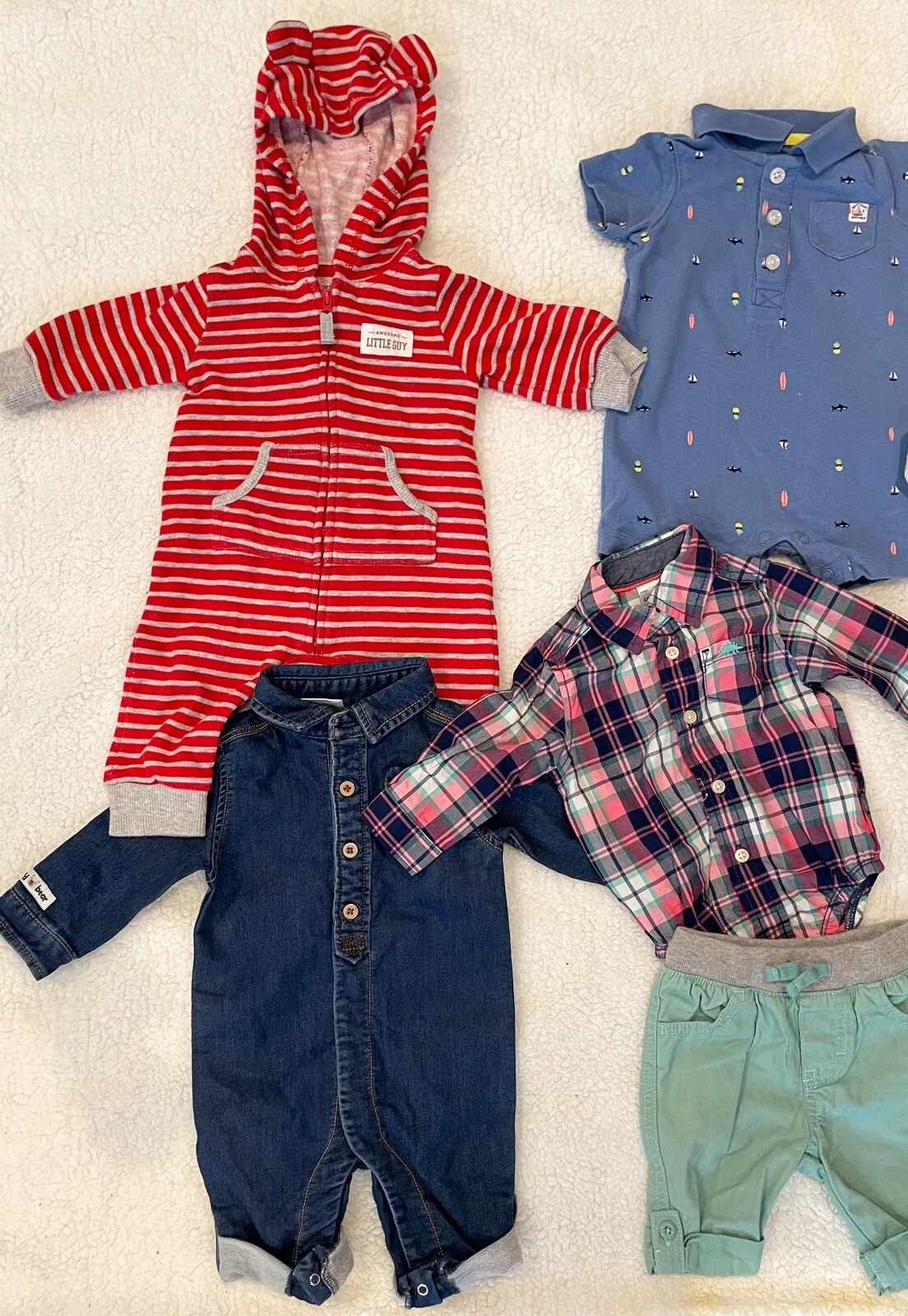 Baby Boy Clothes Bundle Newborn 0-3 Months 3M 7 Outfits