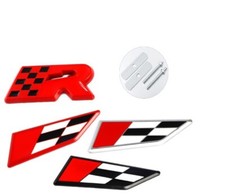 3d Racing R Flag Grill Badge Or Trunk Badge For Cupra Car Fender Decoration