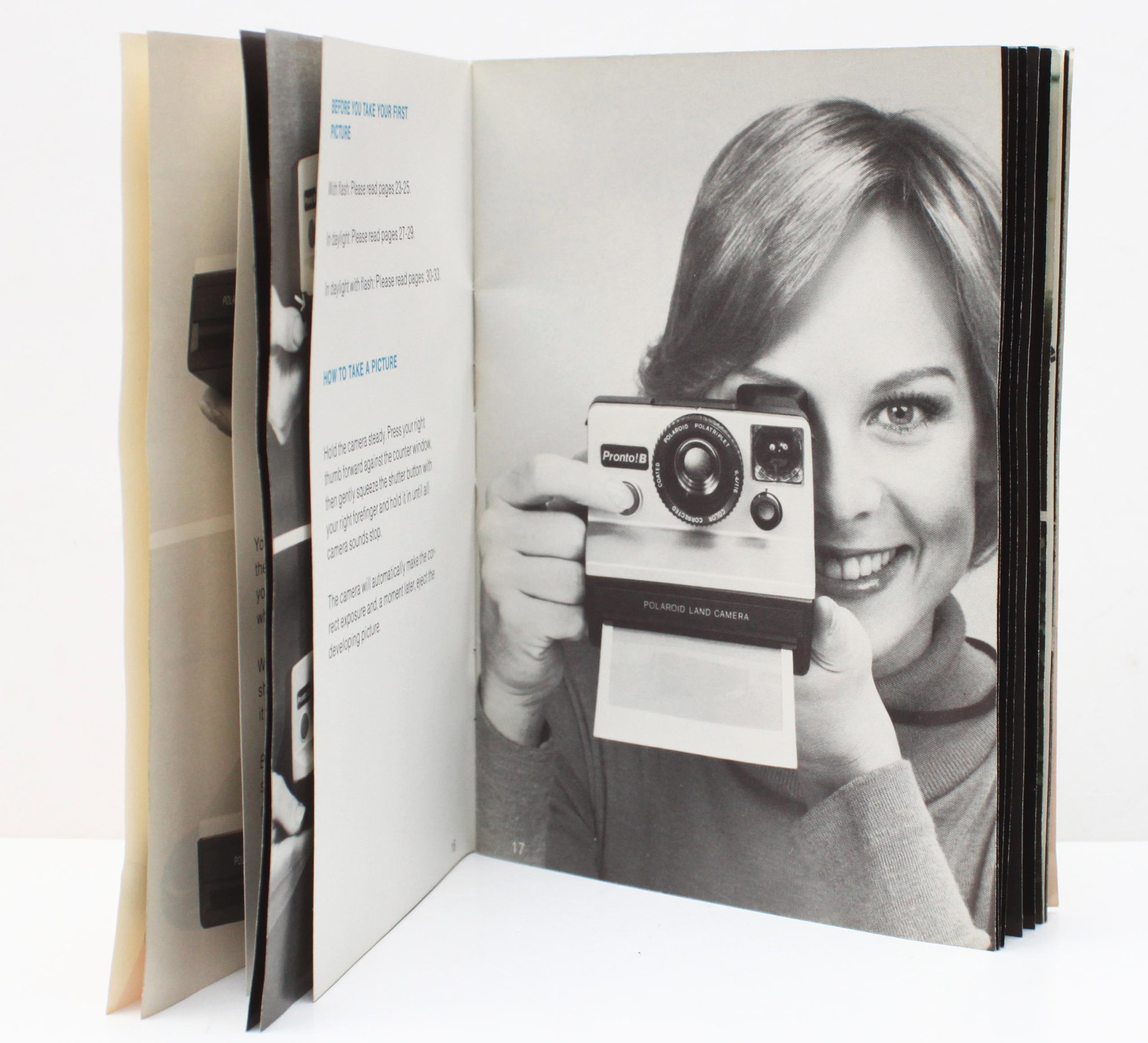 Polaroid Pronto! B Instant Film Camera Manual Guide Instructions English 1970s