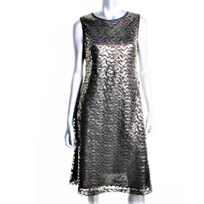 knee length dresses for ladies Anne Klein Women's Printed Sleeveless Sheath Dress - Ink Teal Multi