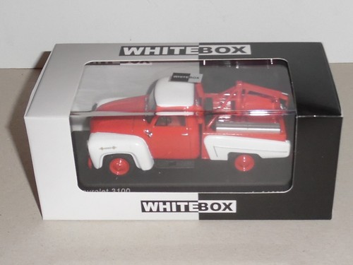Camión de remolque Chevrolet 3100 1956 rojo y blanco 1000 piezas Whitebox. Whi 233. - Imagen 3 de 12