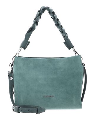 COCCINELLE Boheme Handbag Suede Grainy Leather Handtasche Kale Green tannengrün