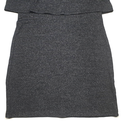 Size 10 Knit Dress Short Outer Layer Top Open Back Stretchy Short Sleeve Stylish - Picture 7 of 17