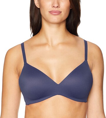 Wacoal 180550 Womens How Perfect Soft Cup T-Shirt Bra Patriot Blue Size 32DD