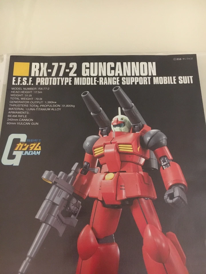 Bandai Gunpla HG 1:144 Gundam RX 77 2 Guncannon Custom - Immagine 3 di 4