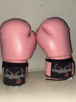 Century I LOVE KICKBOXING Boxing Kickboxing 12 Oz Pink MMA Gloves Look New 
