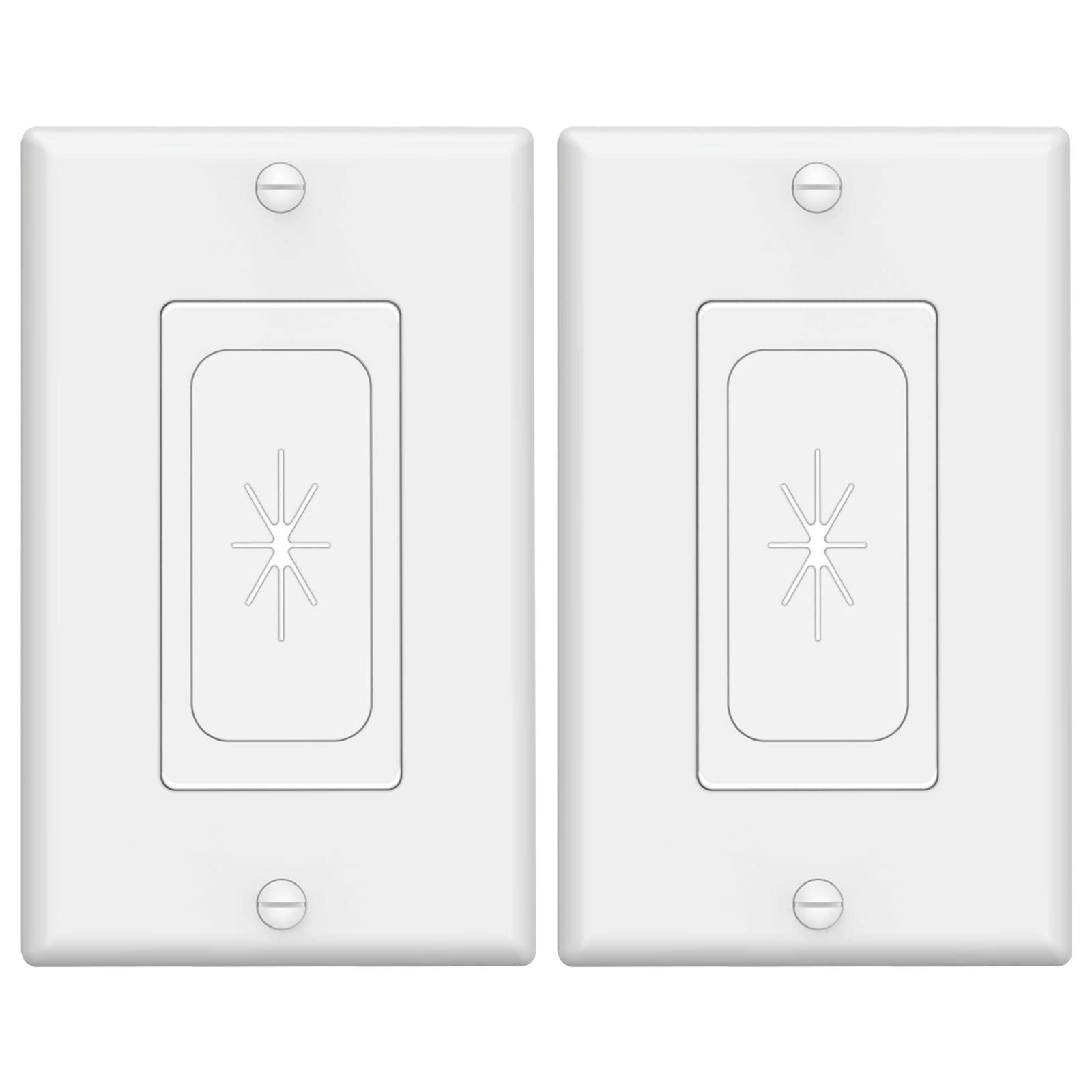 Cable Pass Through Single Gang Decorator Wall Plate Cover Fl
