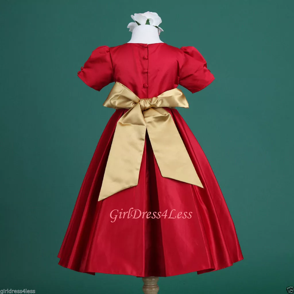 Apple red top wedding dresses