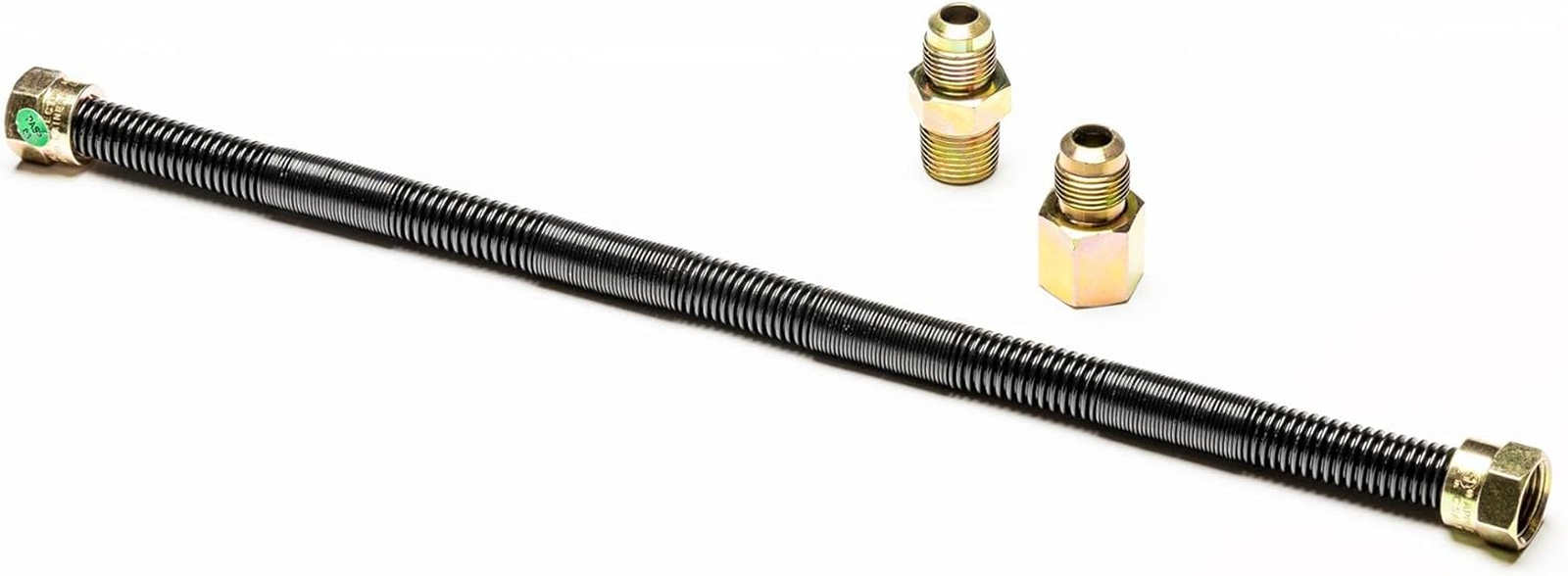 36'' X 1/2'' High Capacity Gas Flex Line - Premium Quality Black Non-Whistle Fir