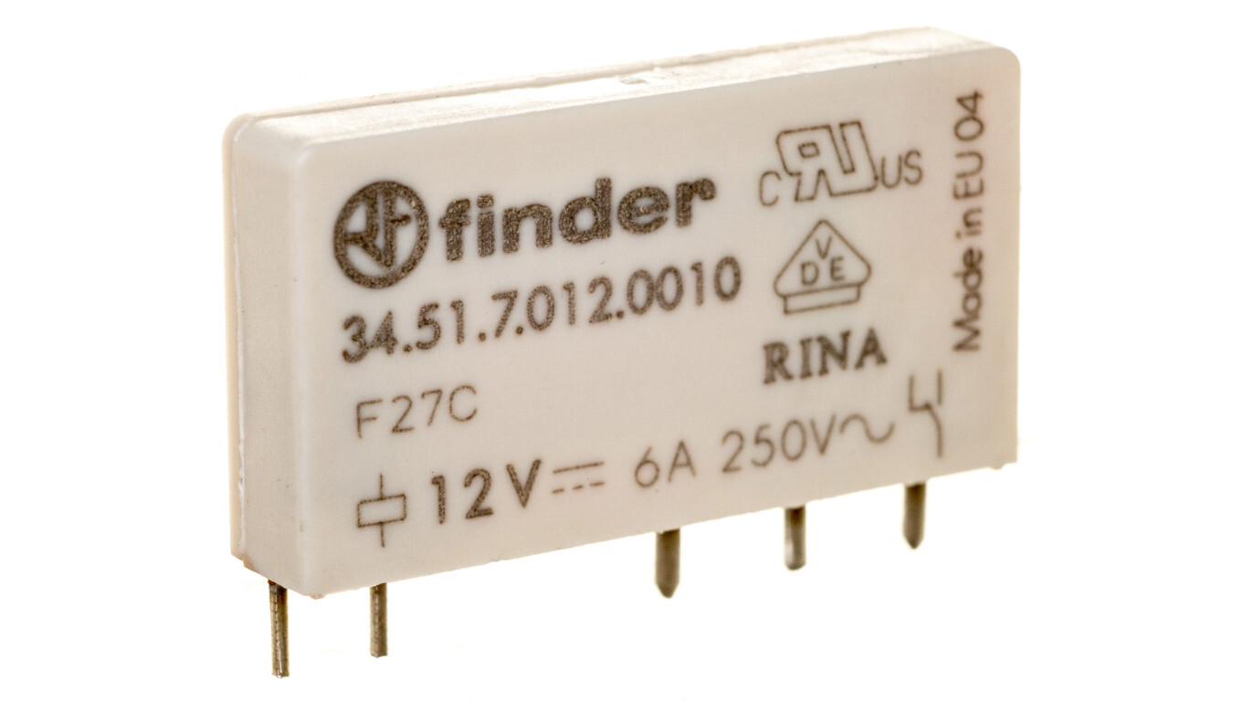 Miniature relay 1P 6A 12V DC 34.51.7.012.0010 /T2UK