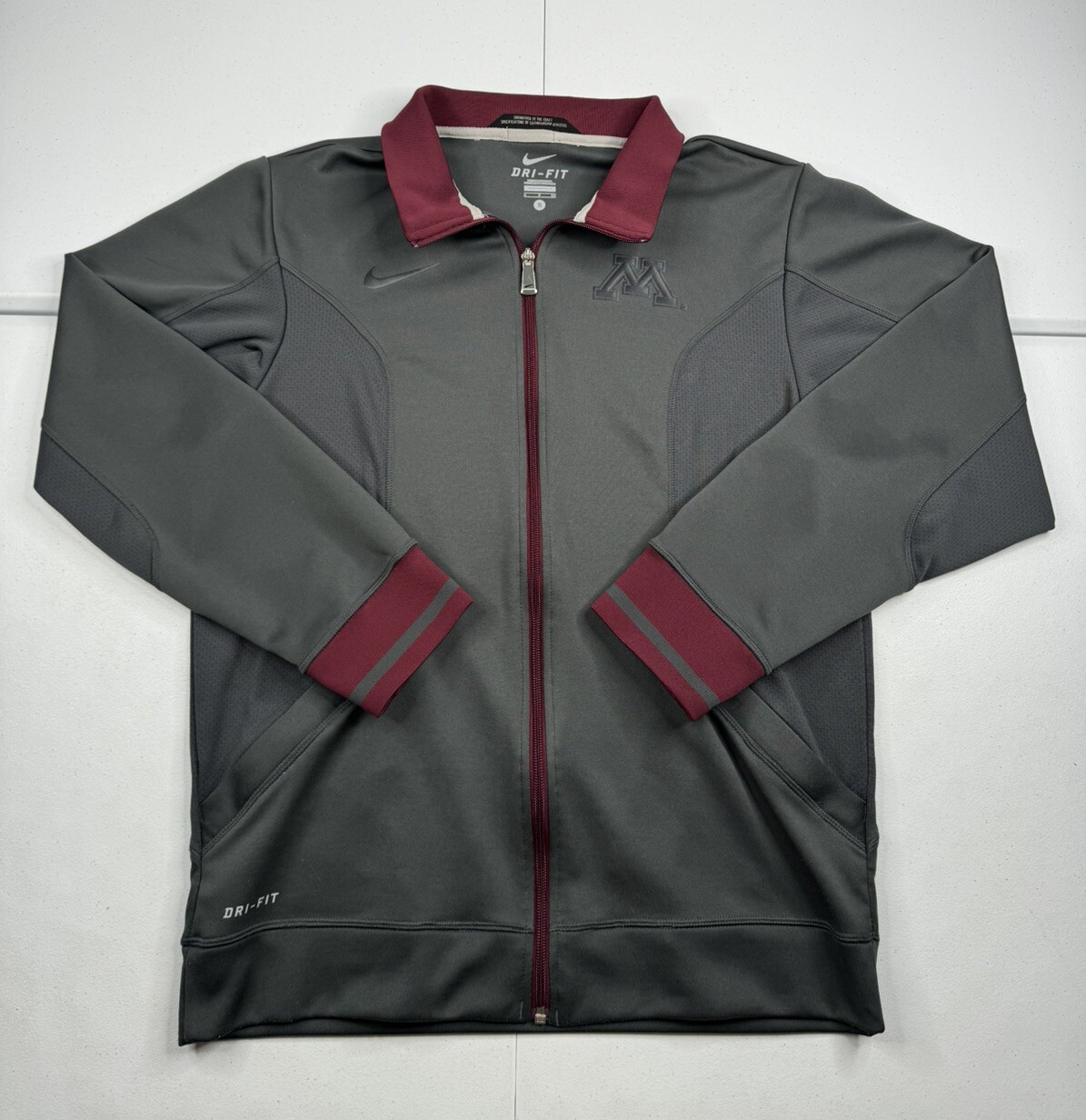 SACAI X NIKE Nike Minnesota Gol Gophers Track Jacket Full Zip Grigio Dri Fit Calcio S