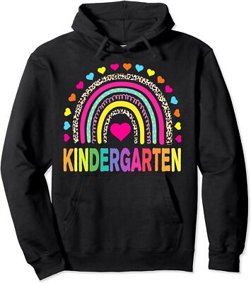 Kindergarten Rainbow Teacher Team Kinder Heart Gift Unisex Hooded Sweatshirt