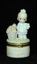 "God Loveth A Cheerful Giver" Trinket Box Precious Moments 1998 Enesco