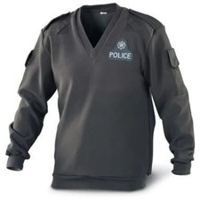Northern Ireland Police V-neck Water Resistant Sweater Men  s Sz Large Black NEW