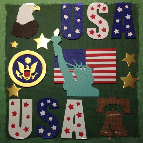 USA America Liberty Bell Statue Flag Stars Eagle Holiday Die Cuts - Picture 2 of 2