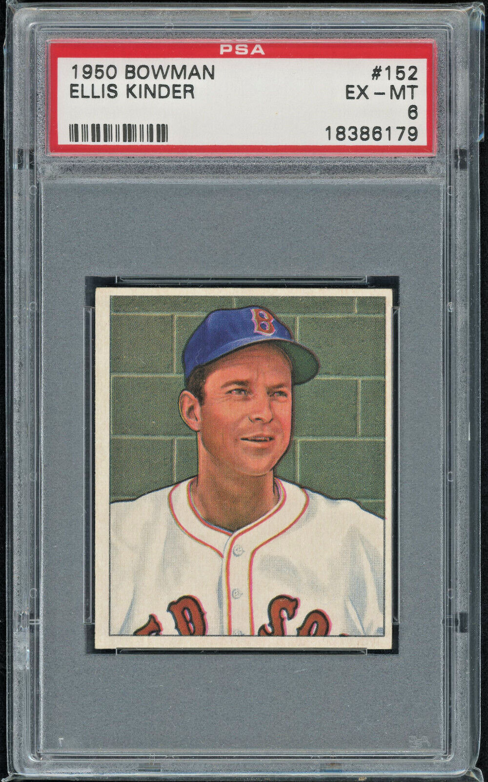 1950 Bowman 152 Ellis Kinder Boston Red Sox RC PSA 6 Vintage Baseball Card