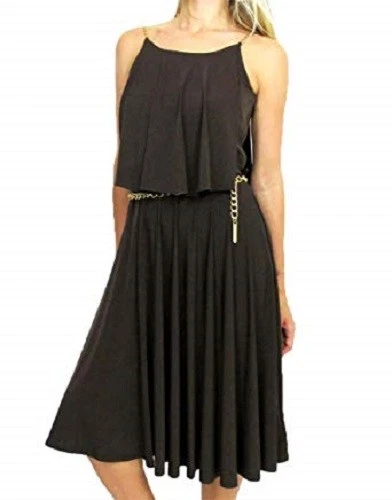 Abito MICHAEL Michael Kors Popover maglia a catena nero taglia 14