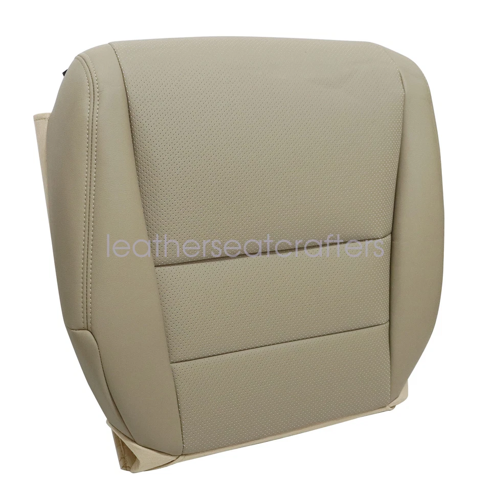 Cubierta de asiento de cuero perforado inferior del pasajero delantero bronceado para Acura TL 2005-2008 Foto 4 de 4
