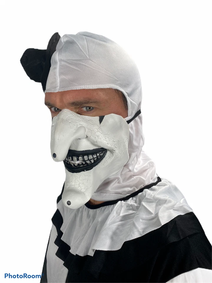 Mens Scary Clown Fancy Dress Halloween Terrifying Adults Horror Art Costume - Image 4 of 4