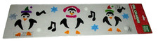 Christmas Gel Window Stick -Ons  CHRISTMAS PENGUINS