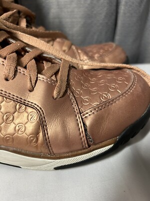 ZUMBA High Top Shoes Trainers Gold color sz 8.5 women's Has