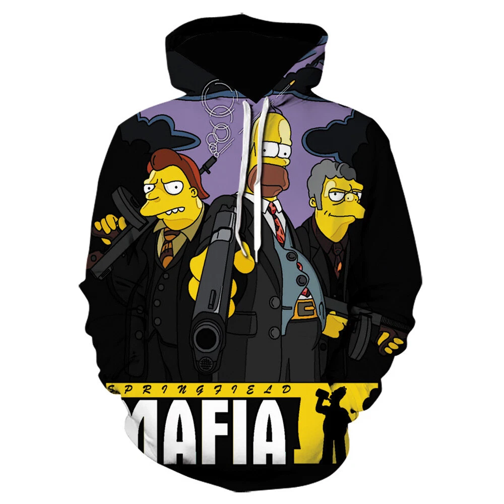 Cosplay The Simpsons Maggie Marge 3D Hoodies Homer Bart Sweatshirts Jacket Coats