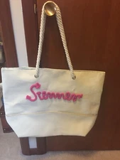 Canvas Tote - Bag - Shopping Beach Work Bag  “Summer” New Without Tags