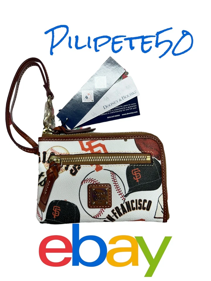 Dooney & Bourke MLB San Francisco Giants Wristlet Zip Around WNGGI0320-MSRP $138 - Image 4 of 4