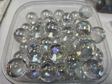 Mega Marble BAG OF 98 - 22mm SHOOTER MARBLES - SOAP BUBBLES Clear NEW