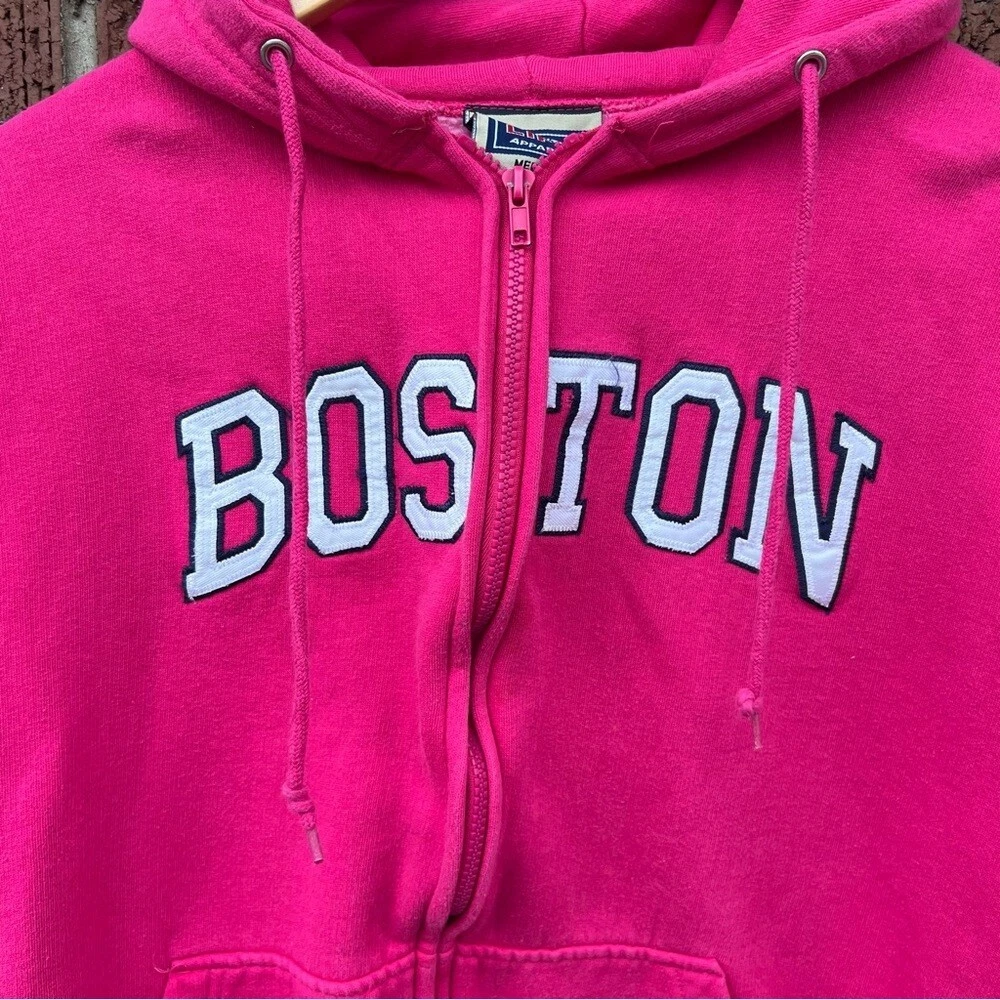 VETEMENTS Felpa con cappuccio grafica Life Apparel Boston cerniera completa