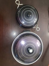 Vintage Wear-Ever Aluminum Fry Pan & Pot Set Black Lids USA Made 4 Pc