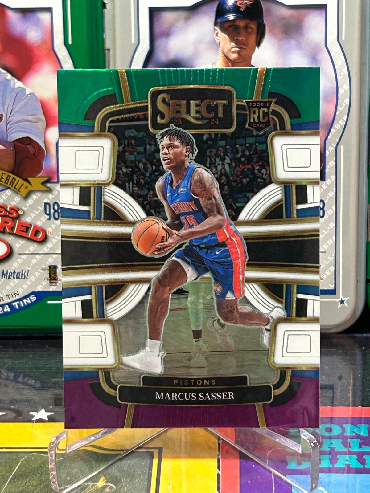 2023-24 Select Green White Purple Prizm #70 Marcus Sasser RC