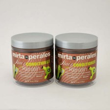 Mirta de Perales Keratin Hair Conditioner Deep Moisturizer Treatment Silky 2-pcs