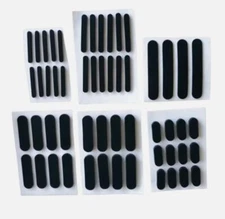 Rubber Feet Pad Self Adhesive Oval Gasket Anti-Slip Laptops Keyboard 3~4mm Width