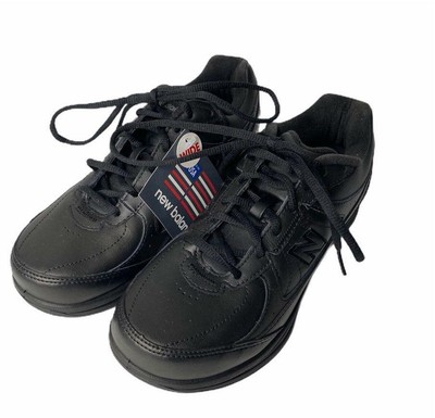 womens black leather new balance shoes
