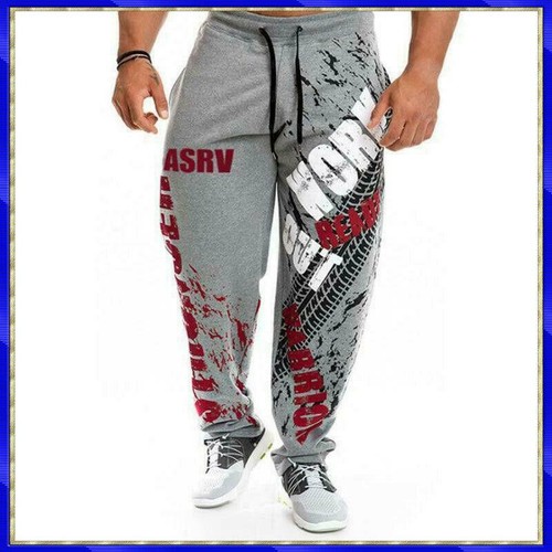 Pantalones Largos De Algodón Deportivo Para Hombre Moda Casuales Hip Hop  Chándal | eBay