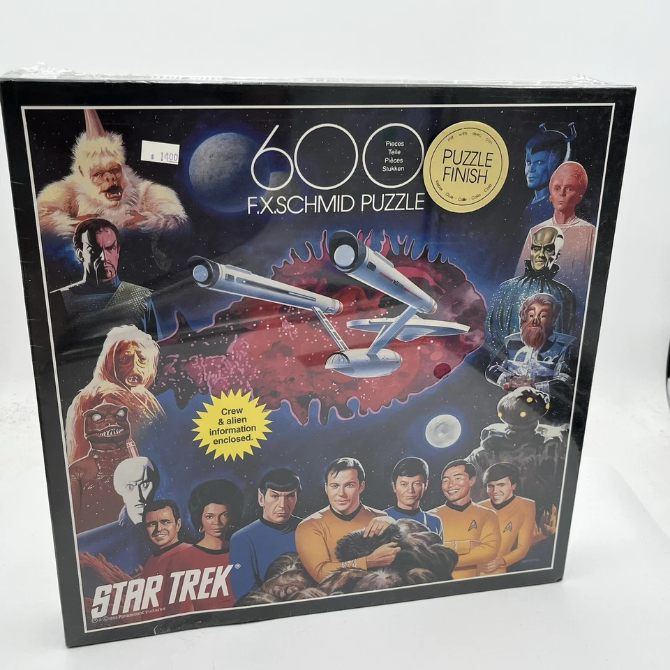 Nuevo Rompecabezas Star Trek Nuevo en Caja FX Schmid 600 Piezas 1993 Paramount Trekkie Nerd Foto 2 de 4