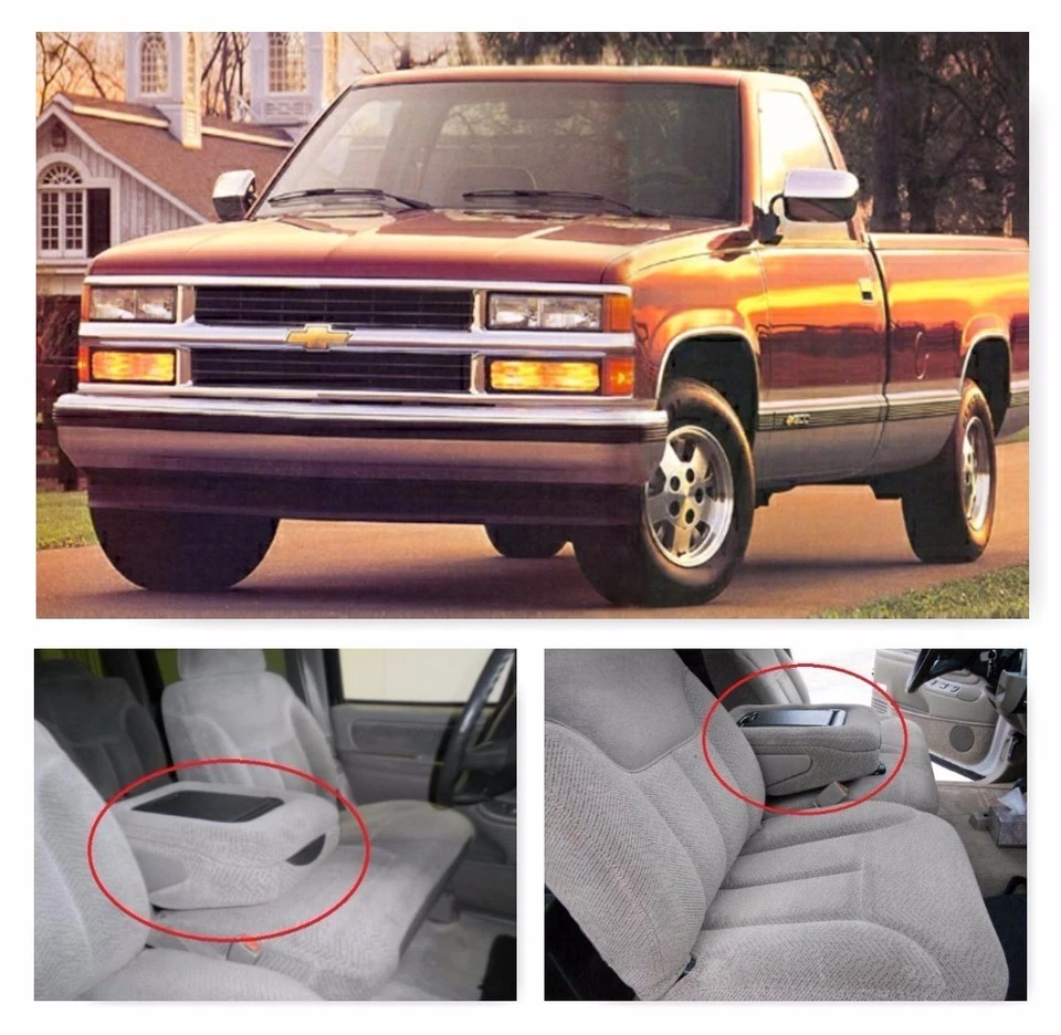 95-99 CHEVROLET K1500 K2500 K3500 CONSOLA DE ALMACENAMIENTO TAPA SUPERIOR CUBIERTA ALTA CALIDAD Foto 4 de 4