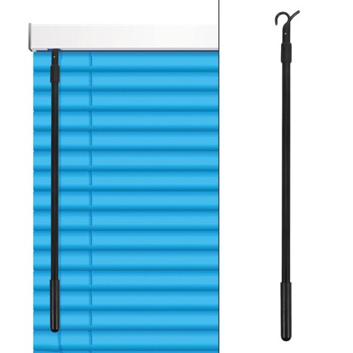 Retractable Curtain Wand 60CM Black Aluminum Alloy for Drapery Convenience - Picture 7 of 12