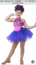 Creations By Cicci Child Purple  Pink Dance Costume Size Xs