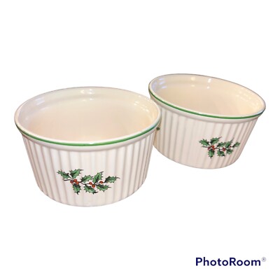 Spode Christmas Tree 2 Ramekins Dipping Bowl 1 Knife Spreader Canape ...