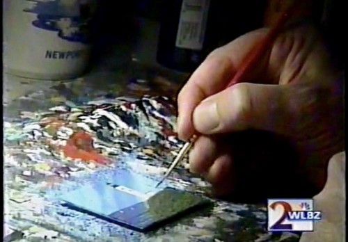 Piccolo quadro in miniatura "Boa 14" 2"x 3" artista Don Joslyn - Foto 7 di 12