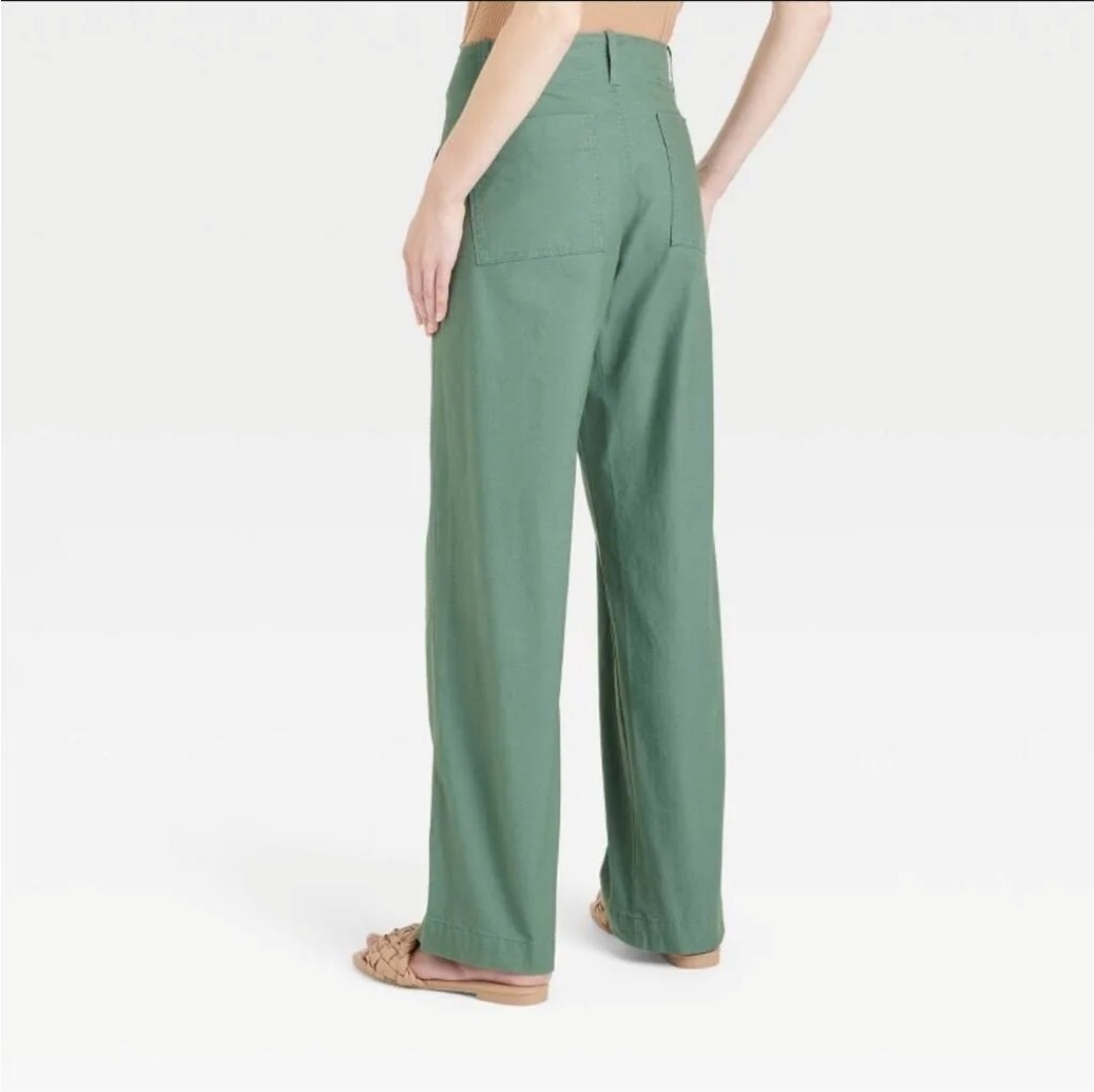 A New Day Women's Mid-Rise Straight Leg Chino Pants - Olive