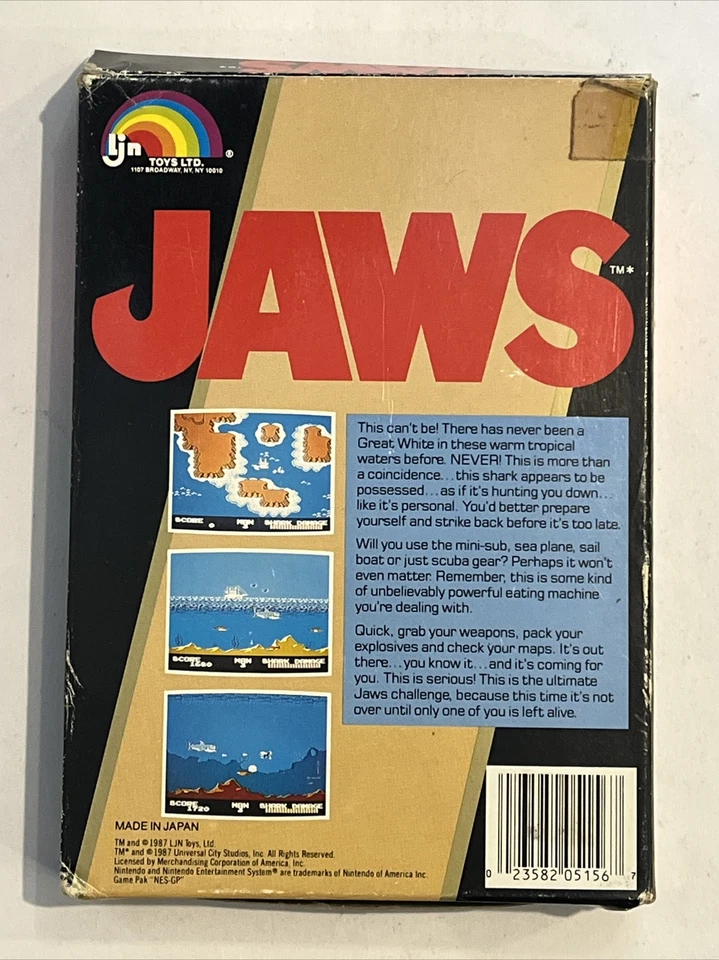 Rare Nintendo Jaws this time there's no escape (1987 NES-JA-USA) - Image 3 of 4