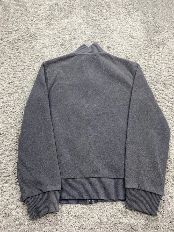 Chaqueta De Colección Gap Hombres Pequeña Gris Polar Cremallera Completa Ajuste Atlético Cuello Simulado Preppy Años 90 Foto 2 de 4