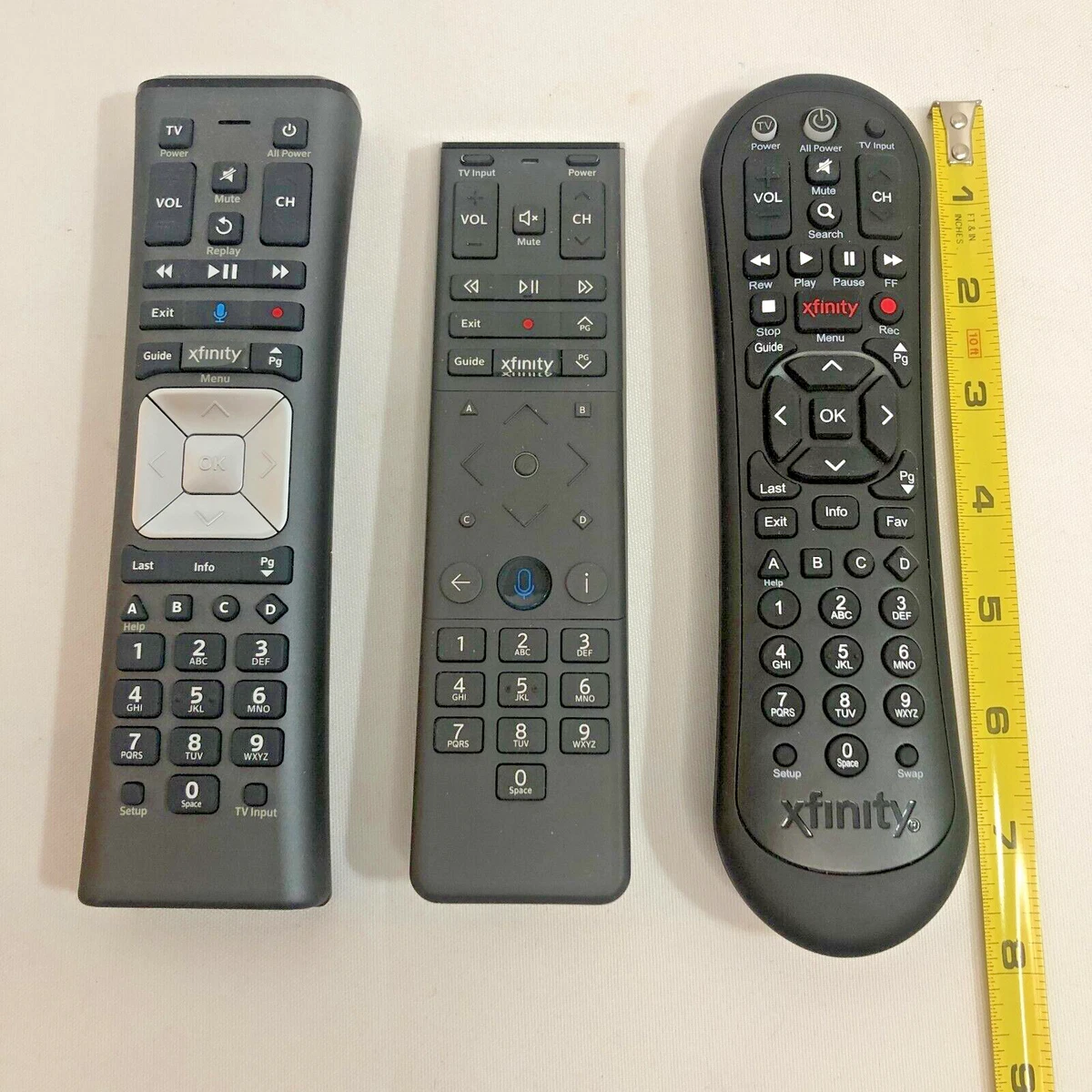 3 Comcast Xfinity Cable Box Receiver Universal Remote Model TV