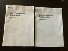 Sony VAIO Notebook Quick Start  Notes on Use PCG-R505 Series Computer manuals